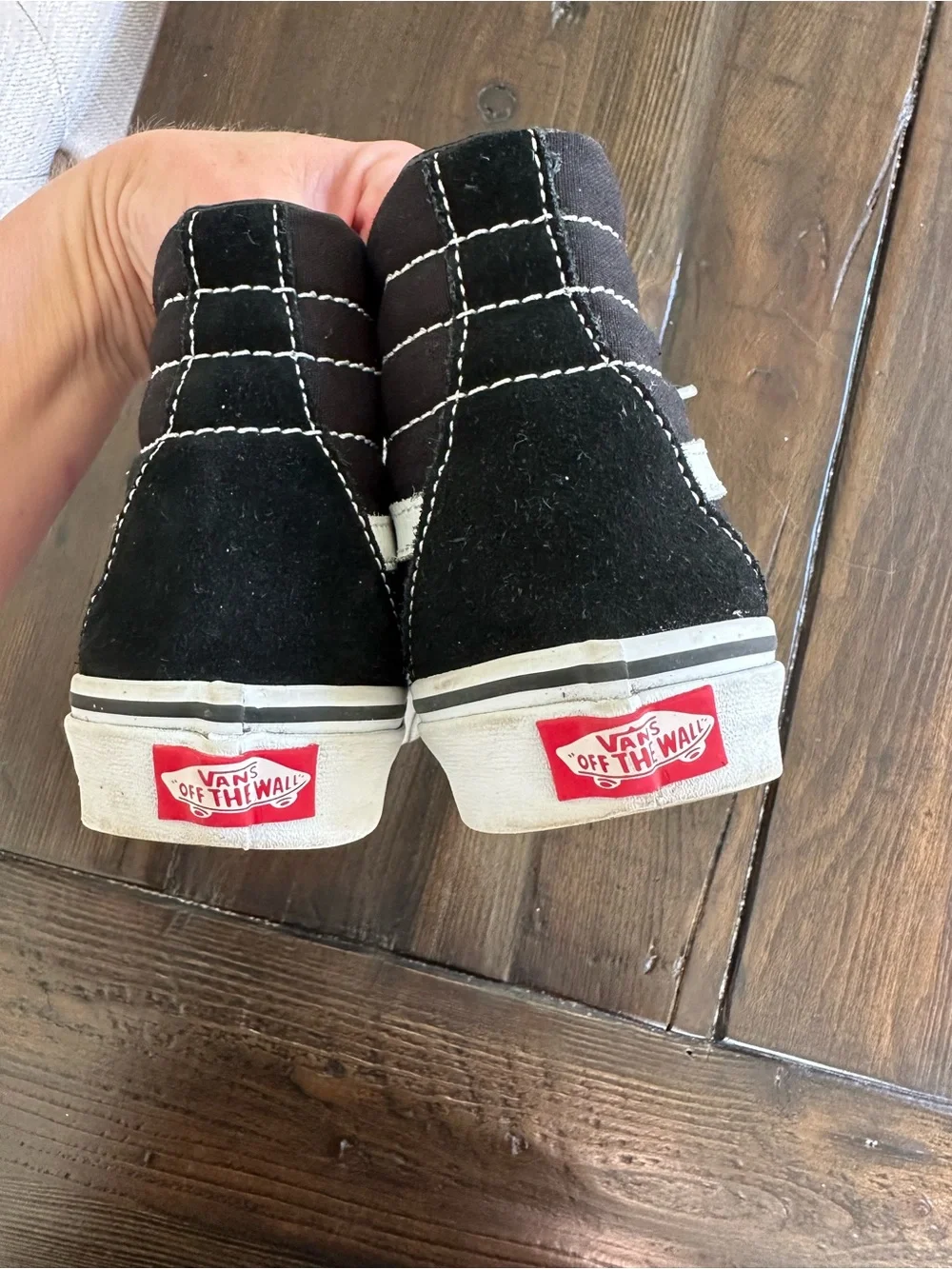 Vans Black & White High-Top Skate Sneakers